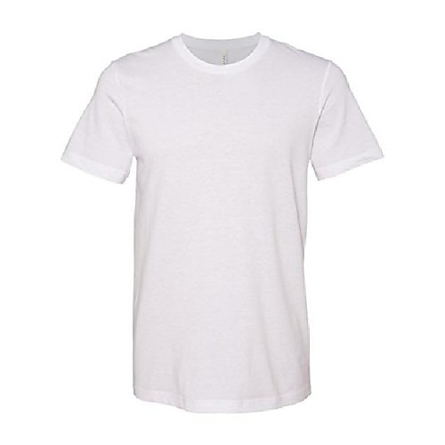 

men's jersey short sleeve tee, solid white blend, 3xl