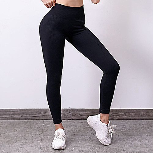 

Women's High Waist Running Tights Leggings Compression Pants Athletic Tights Leggings Seamless Spandex Yoga Fitness Gym Workout Running Exercise Butt Lift Breathable Quick Dry Sport Solid Colored
