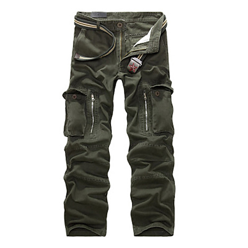 

Men's Hiking Pants Trousers Summer Winter Outdoor Breathable Quick Dry Sweat-wicking Multi-Pocket Cotton Pants / Trousers Bottoms Black Army Green Fishing Climbing Camping / Hiking / Caving 27 28 29