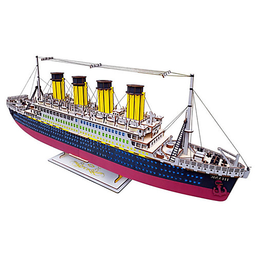 

3D Puzzle Jigsaw Puzzle Model Building Kit Ship DIY Simulation Wooden Classic Adults' Unisex Toy Gift