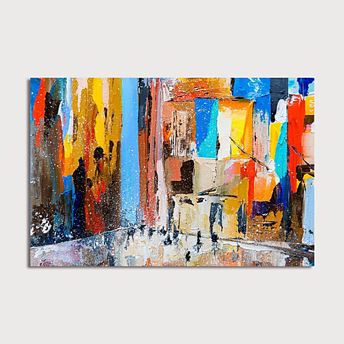 

Oil Painting Hand Painted Horizontal Abstract Modern Stretched Canvas