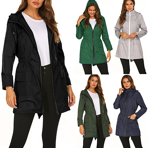 

Hiking Jacket Rain Jacket Winter Outdoor Thermal Warm Windproof Breathable Camping / Hiking Hunting Fishing Grass Green Black Dark Green Navy Blue Gray