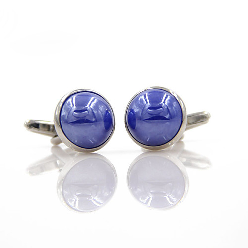 

Cufflinks Simple Basic Brooch Jewelry Blue For Daily Festival