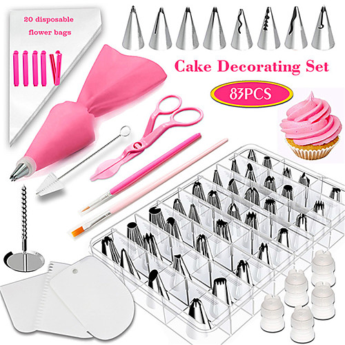 

83Pcs Baking Set Set Cake Decorating Mouth Tool Fondant Coloring Pen Appliance Novice Household Cake Mold