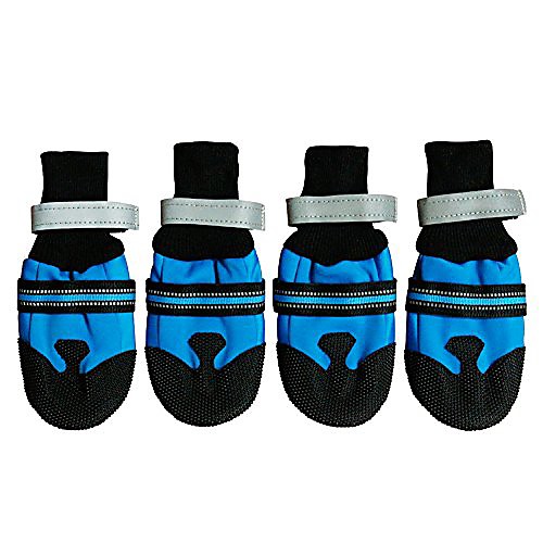 

dog boots waterproof paw protectors for large dogs (pack of 4)