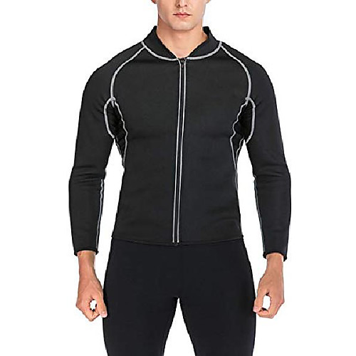 

fut men sweat neoprene weight loss sauna suit workout shirt body shaper fitness jacket gym top clothes shapewear long sleeve