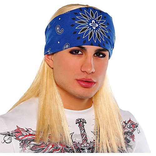 

Synthetic Wig Toupees Love of Rock kinky Straight Asymmetrical Wig Long Blonde Synthetic Hair Men's Fashionable Design Cosplay Cool Blonde