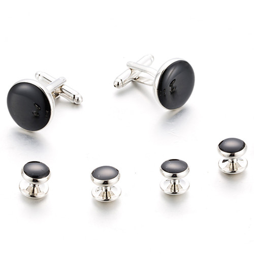 

Cufflinks Simple Basic Brooch Jewelry Black For Daily Festival