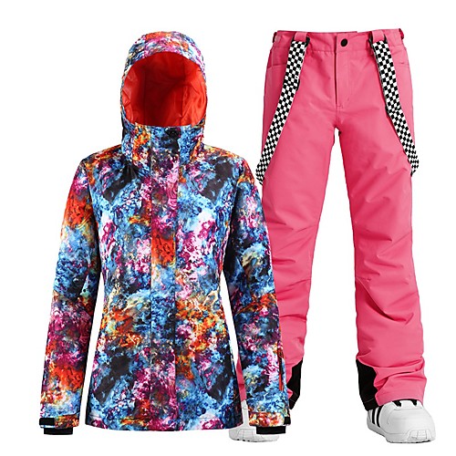 

Women's Ski Jacket with Pants Skiing Snowboarding Winter Sports Waterproof Windproof Warm 100% Polyester Clothing Suit Ski Wear