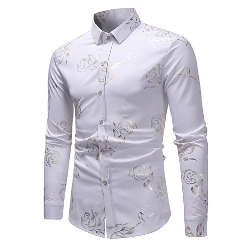 

Men's Shirt Graphic Long Sleeve Daily Tops Casual Wine Red White Black