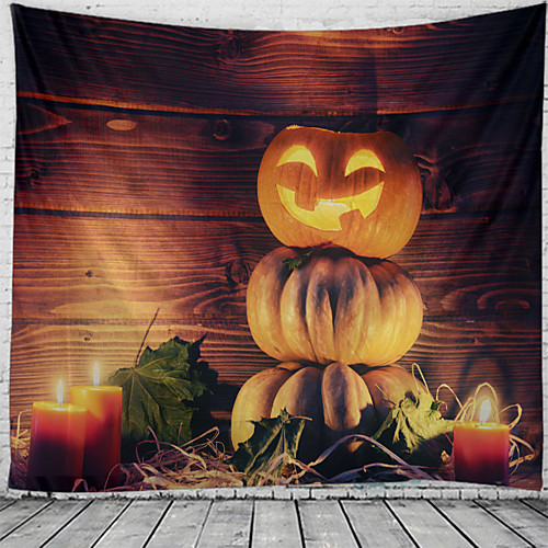 

Halloween Wall Tapestry Art Decor Blanket Curtain Picnic Tablecloth Hanging Home Bedroom Living Room Dorm Decoration Psychedelic Pumpkin Haunted Scary Polyester