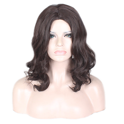 

Synthetic Wig Loose Curl Pixie Cut Wig Short Dark Brown Synthetic Hair 16 inch Women's Fashionable Design Easy to Carry Comfortable Brown