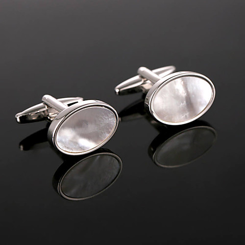 

Cufflinks Simple Basic Brooch Jewelry Silver For Daily Festival