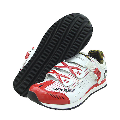 

Unisex Bike Shoes Outdoor Running Lightweight Anti-Slip Breathability Synthetic Microfiber PU Red and White Black / Red / Hook&loop