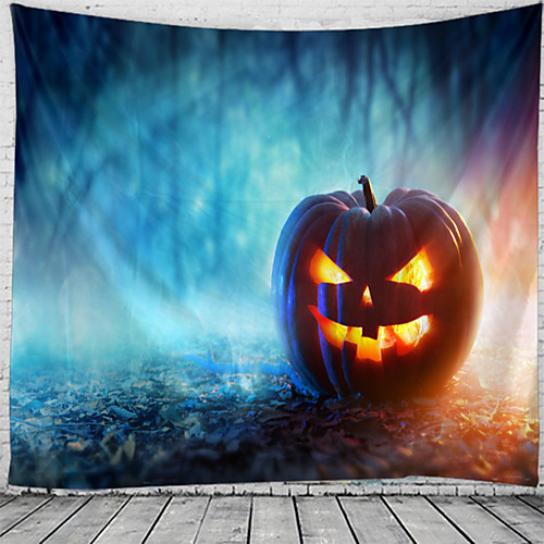 

Halloween Wall Tapestry Art Decor Blanket Curtain Picnic Tablecloth Hanging Home Bedroom Living Room Dorm Decoration Psychedelic Pumpkin Haunted Scary Polyester