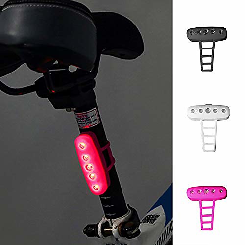 

waterproof bicycle bike taillight rechargeable safety warning led tail rear light lamp bicycle rear lamp fits on any road mountain bicycles black