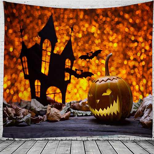 

Halloween Wall Tapestry Art Decor Blanket Curtain Picnic Tablecloth Hanging Home Bedroom Living Room Dorm Decoration Psychedelic Skull Skeleton Pumpkin Bat Haunted Scary Polyester