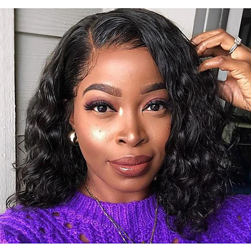 

Synthetic Wig Body Wave with Baby Hair Wig Medium Length Natural Black Synthetic Hair 36-40 inch Women's Waterfall Black