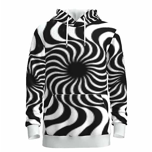 

Men's Pullover Hoodie Sweatshirt Graphic Abstract 3D Daily 3D Print Basic Hoodies Sweatshirts Black