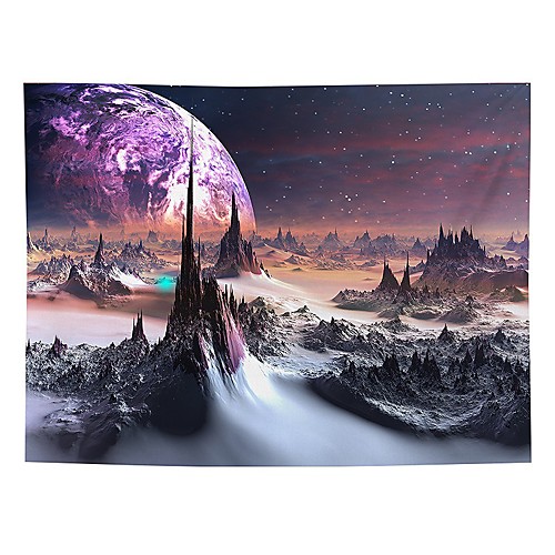 

Wall Tapestry Art Decor Blanket Curtain Picnic Tablecloth Hanging Home Bedroom Living Room Dorm Decoration Polyester Mountain Peak Planet Beauty Views