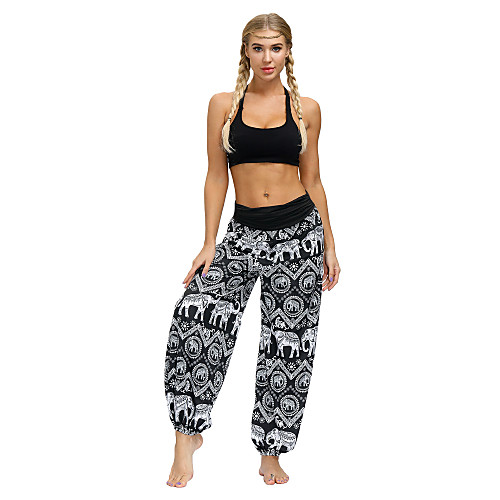 

yoga harem pants for women boho style print high waist harem pants yci008