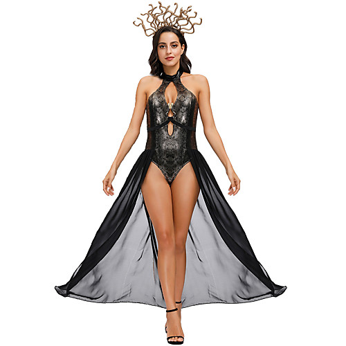 

Roman Costumes Dress Cosplay Costume Adults' Women's Hot Sexy Vacation Dress Halloween Festival / Holiday Polyester Black Women's Easy Carnival Costumes / Headwear / Headwear