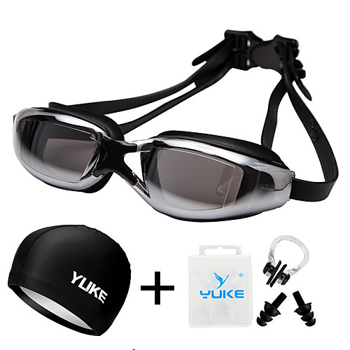 

Swimming Goggles Waterproof Anti-Fog Prescription UV Protection Mirrored Plated For Adults PVC Polycarbonate N / A Silver