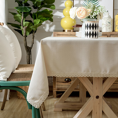 

Thick Waterproof Linen Cotton Tablecloth Square Tablecloth Decorative Kitchen Rectangular Tablecloth 1 pcs