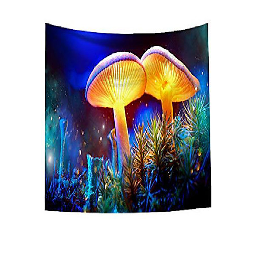 

psychedelic mushroom tapestry forest trippy landscape wall decor tapestries,mushrooms in sky fantasy nature theme earth path mystical image,wall hanging for bedroom living room dorm
