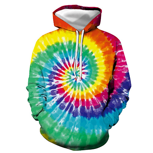 

Men's Pullover Hoodie Sweatshirt Graphic Hooded Daily Going out 3D Print Basic Casual Hoodies Sweatshirts Rainbow
