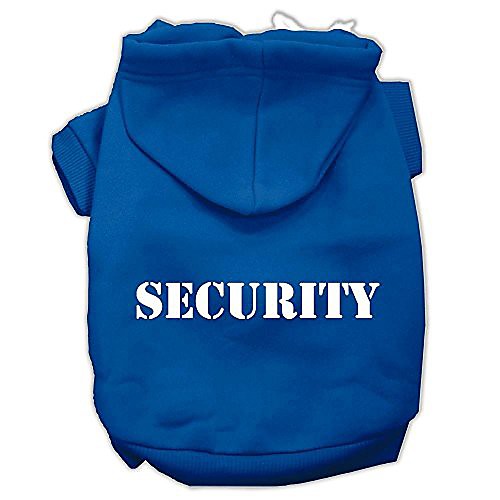 

security screen print pet hoodies, size 14, blue