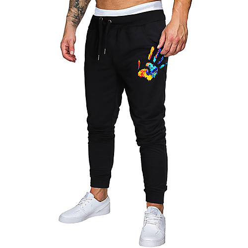 

Men's Jogger Pants Drawstring Cotton Cartoon Sport Athleisure Pants Breathable Soft Comfortable Running Everyday Use Exercising General Use