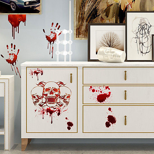 

Horror Blood Handprint Halloween Wall Stickers Decorative Wall Stickers, PVC Home Decoration Wall Decal Wall Decoration / Removable 3045CM