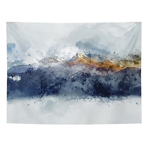 

Chinese Ink Painting Style Wall Tapestry Art Decor Blanket Curtain Hanging Home Bedroom Living Room Decoration Abstract Mountain