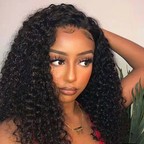 

Human Hair 4x4 Closure Wig Middle Part style Mongolian Hair Loose Curl Black Wig 130% Density Classic Women Fashion Women's Short Long Medium Length Human Hair Lace Wig Clytie