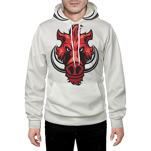 

Men's Pullover Hoodie Sweatshirt Graphic 3D Animal Daily 3D Print Basic Hoodies Sweatshirts White