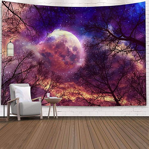 

Wall Tapestry Art Decor Blanket Curtain Picnic Tablecloth Hanging Home Bedroom Living Room Dorm Decoration Polyester Print Colorful Tree Sky Abstract