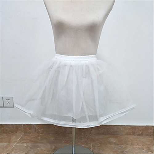 

Wedding Slips Tulle Knee-Length Wedding / Without Ring with Lace-up