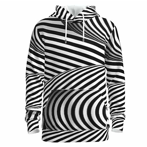 

Men's Pullover Hoodie Sweatshirt Graphic Abstract 3D Daily 3D Print Basic Hoodies Sweatshirts White