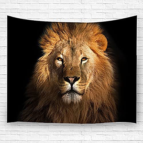 

Wall Tapestry Art Decor Blanket Curtain Picnic Tablecloth Hanging Home Bedroom Living Room Dorm Decoration Polyester Lion Head