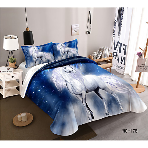 

3D Animal Digital Print 3 Pieces Bedding Set Duvet Cover Set Modern Comforter Cover Ultra Soft Hypoallergenic Microfiber and Easy Care(Include 1 Duvet Cover and 1 or2 Pillowcases)