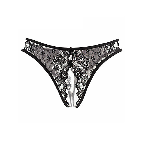 

Women's Basic Brief Mid Waist Black Red One-Size