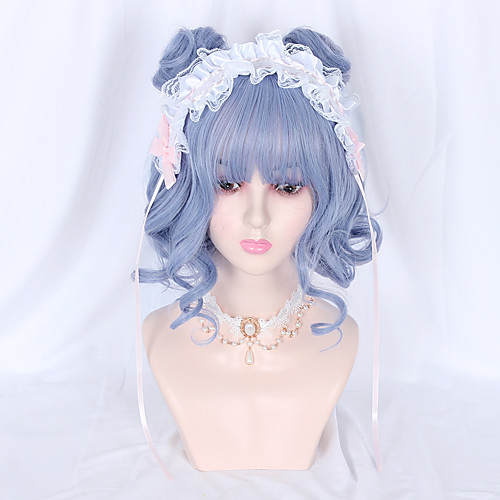 

No Blue Sweet Lolita Ōji Lolita (Boystyle) Lolita Lolita Wig 65 inch Cosplay Wigs Fashion Wig Halloween Wigs