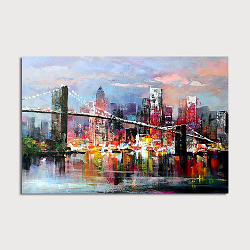 

Oil Painting Hand Painted Horizontal Abstract Modern Stretched Canvas