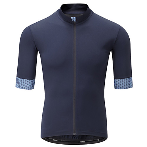

21Grams Men's Short Sleeve Cycling Jersey Black / Blue Bike Jersey Top Mountain Bike MTB Road Bike Cycling UV Resistant Breathable Quick Dry Sports Clothing Apparel / Stretchy