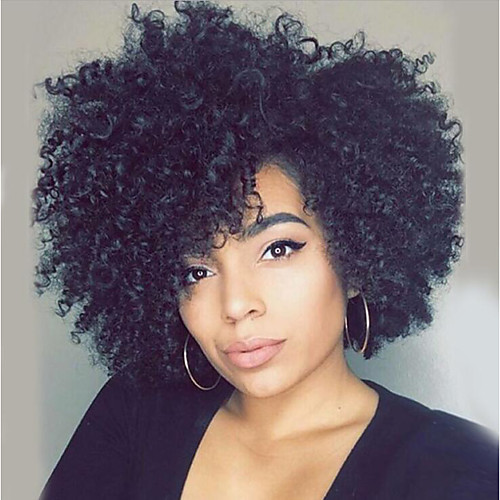 

Synthetic Wig Afro Afro Curly with Baby Hair Wig Long Light Brown Natural Black Red Chocolate Synthetic Hair 20-26 inch Women's African American Wig Black