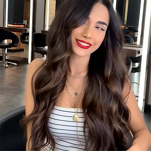 

Synthetic Wig Body Wave Middle Part Wig Long Very Long Light golden Synthetic Hair 65 inch Women's Party Highlighted / Balayage Hair Middle Part Blonde
