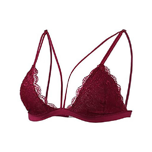 

womens sexy strappy triangle lace lingerie bralette top-m/l-dark_olive