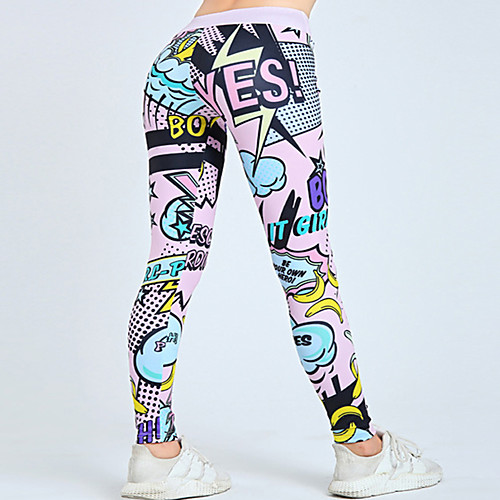 

Women's High Waist Yoga Pants Leggings Tummy Control Butt Lift Moisture Wicking Blue Pink Fitness Gym Workout Running Sports Activewear High Elasticity Skinny / Quick Dry / Breathable