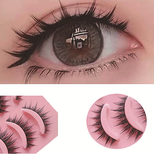 

5 Pairs Thick Artificial False Eyelashes Hard Stem False Eyelashes Stage Cos False Eyelashes Beauty Tools Party Halloween